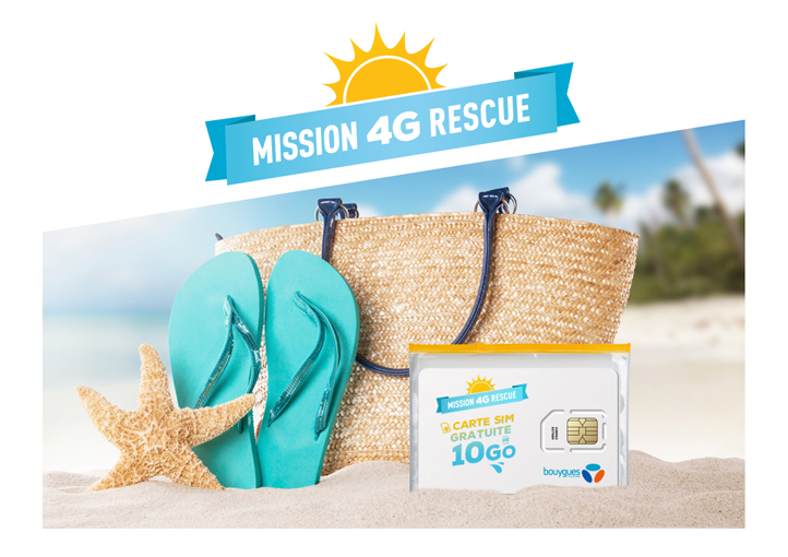 Campagne digitale Mission 4G pour Bouygues Telecom - carte sim